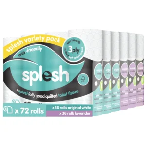 72 Rolls Super Saver Variety Pack (36 White + 36 Lavender)