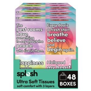 Splesh Ultra Soft Tissues, 48 Cube Boxes (2,688 Total) Bulk Pack